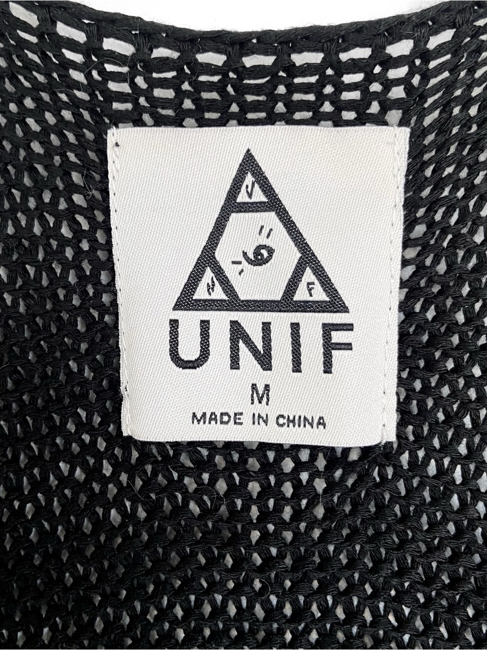 UNIF Loose String Knit Tank Mini Dress in Black - Picture 4 of 7